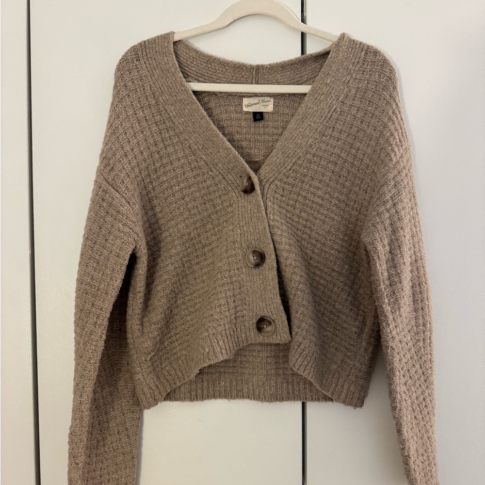 Universal Thread Taupe Button-Up Cardigan
